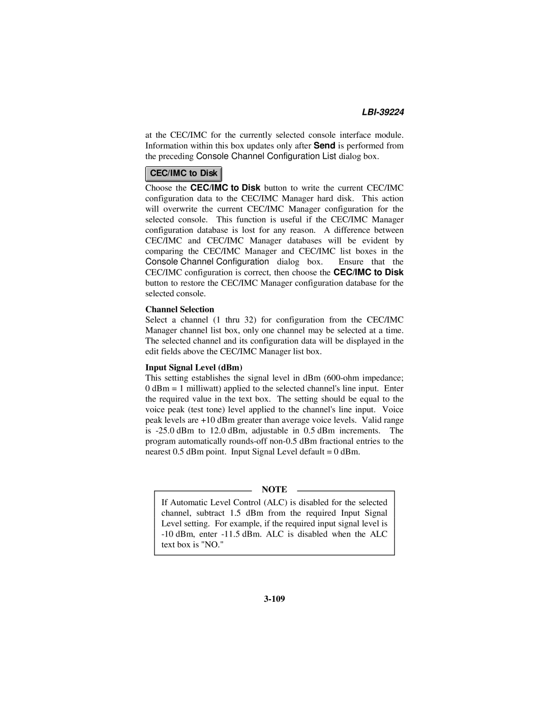 Ericsson LBI-39224 manual CEC/IMC to Disk, 109 