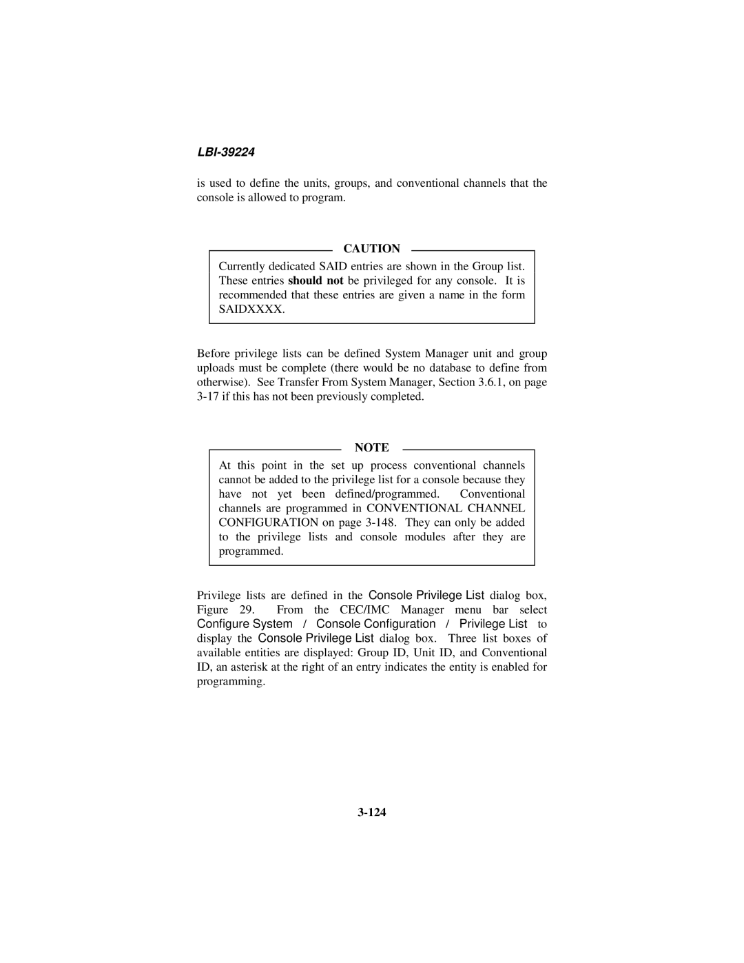 Ericsson LBI-39224 manual Saidxxxx, 124 