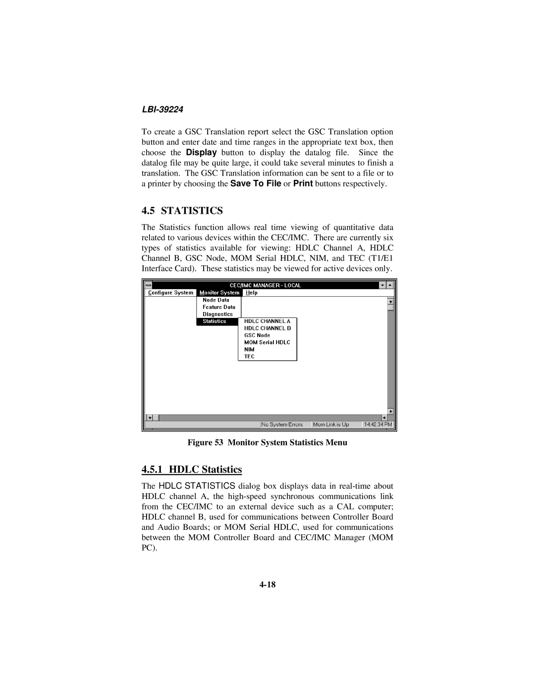 Ericsson LBI-39224 manual Hdlc Statistics 