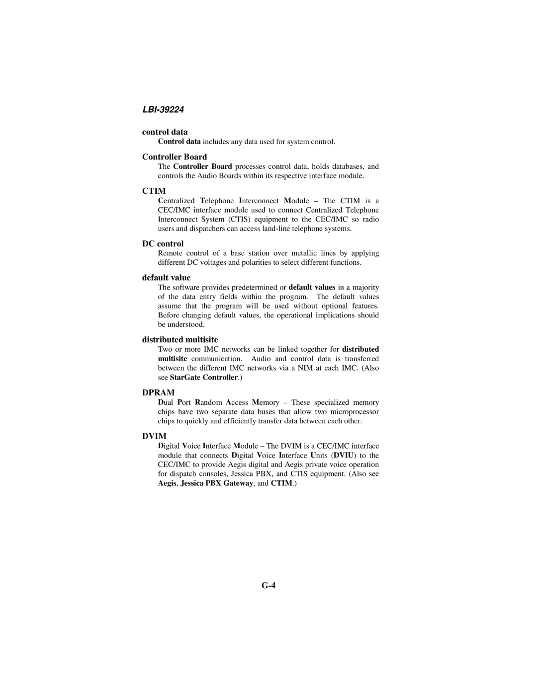 Ericsson LBI-39224 manual Ctim, Dpram, Dvim 