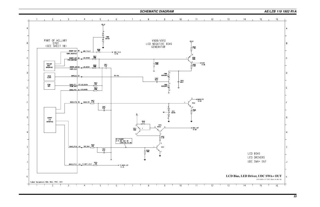 Ericsson LPE-200 manual LCD Bias, LED Driver, UDC SWA+ OUT 