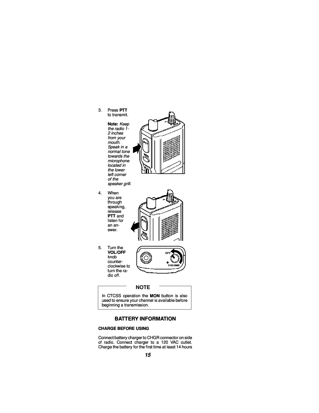 Ericsson NPC-50 manual Battery Information, Charge Before Using 