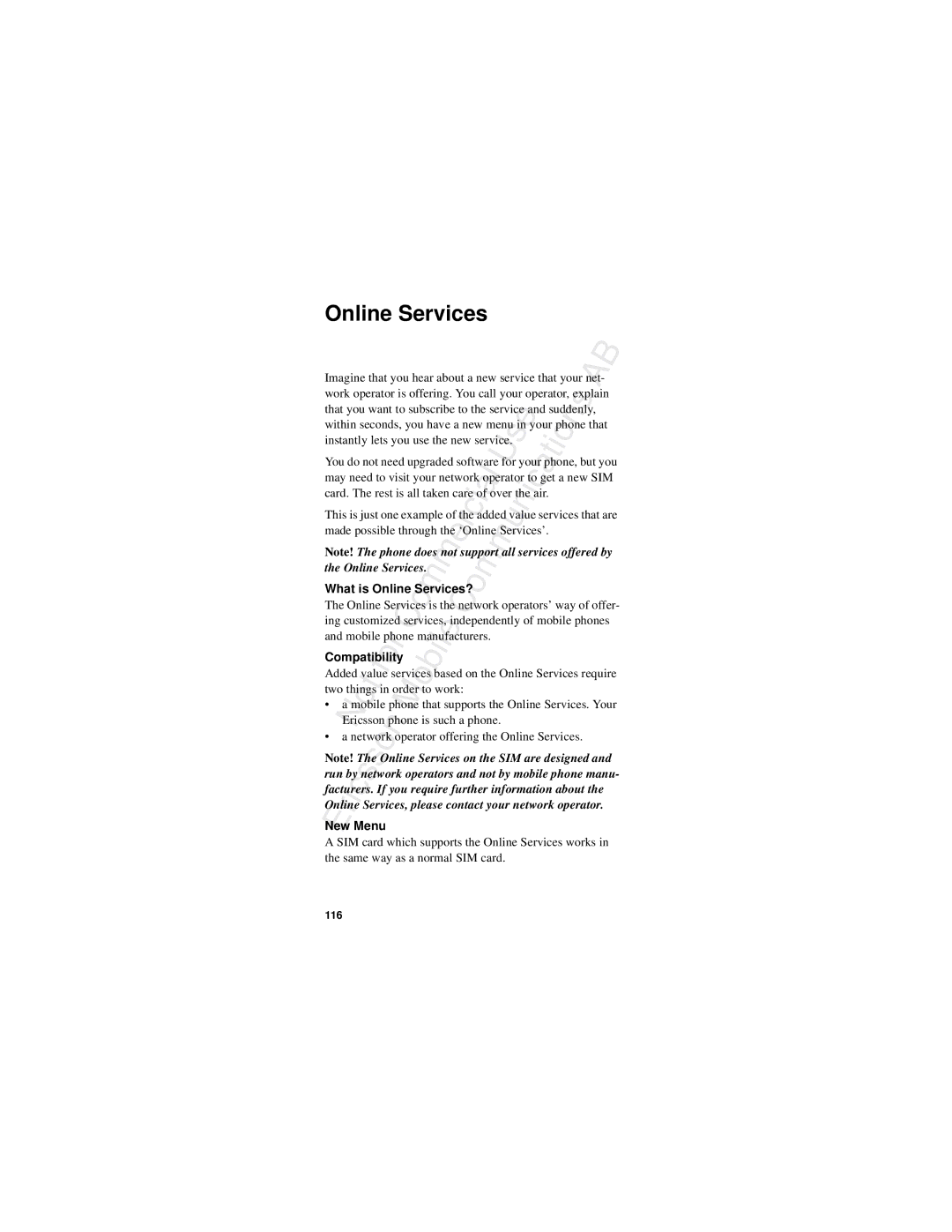 Ericsson R310s manual What is Online Services?, Compatibility, New Menu 