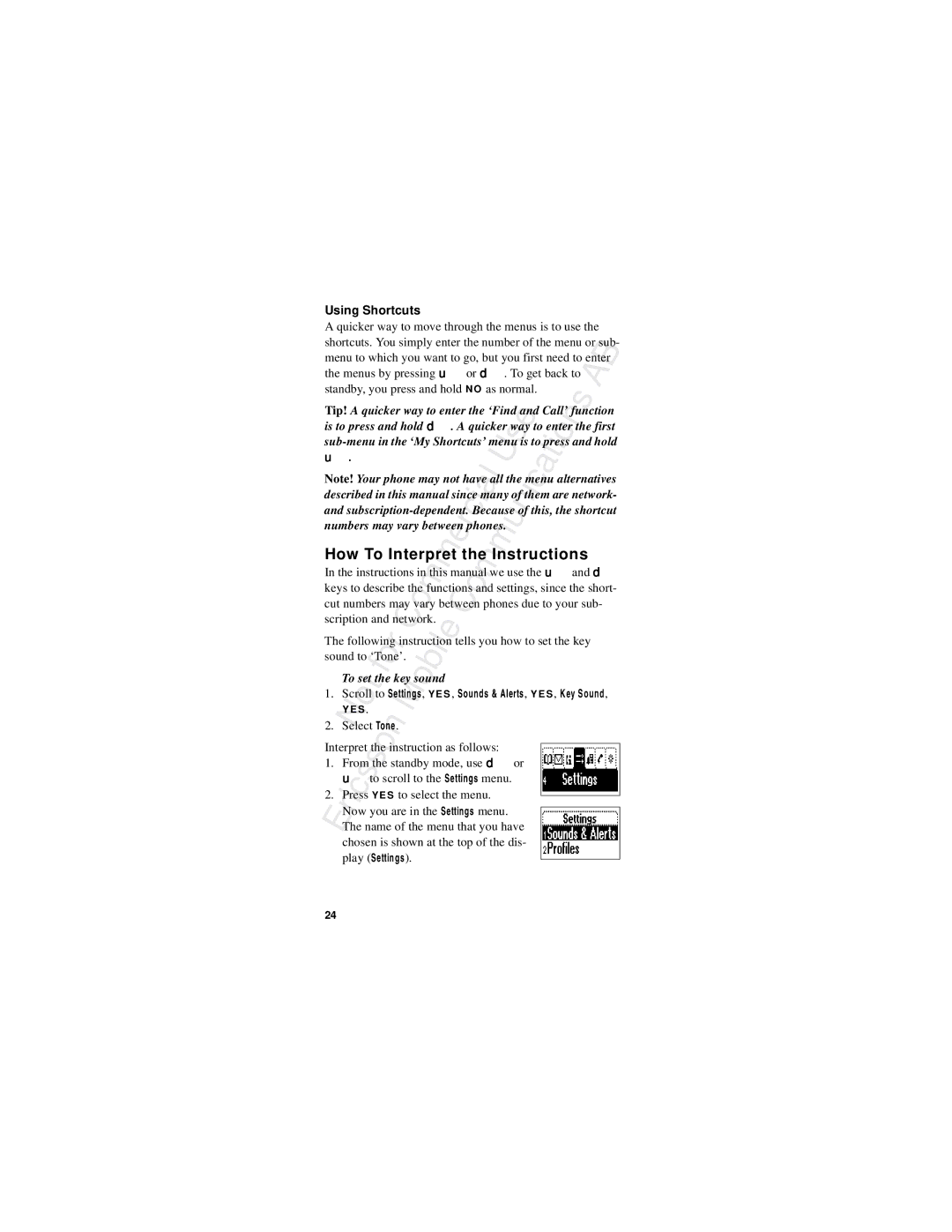 Ericsson R310s manual How To Interpret the Instructionsm, Using Shortcuts 