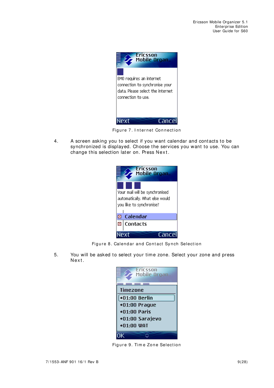 Ericsson S60 manual Internet Connection 