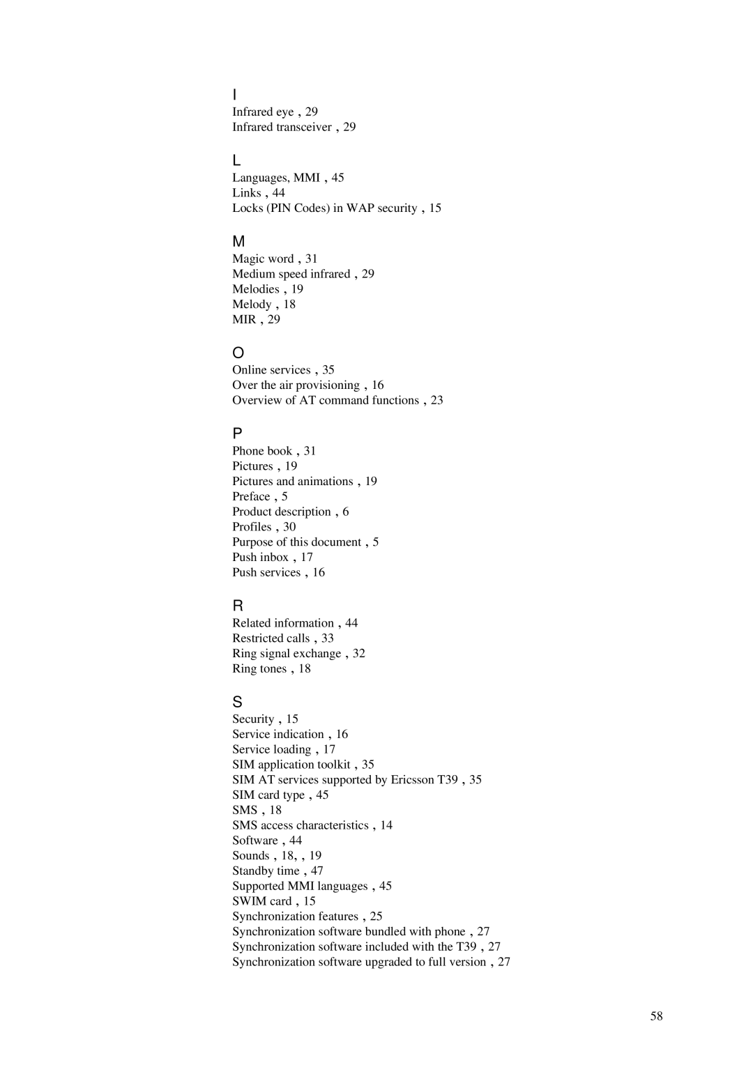 Ericsson T39 manual 