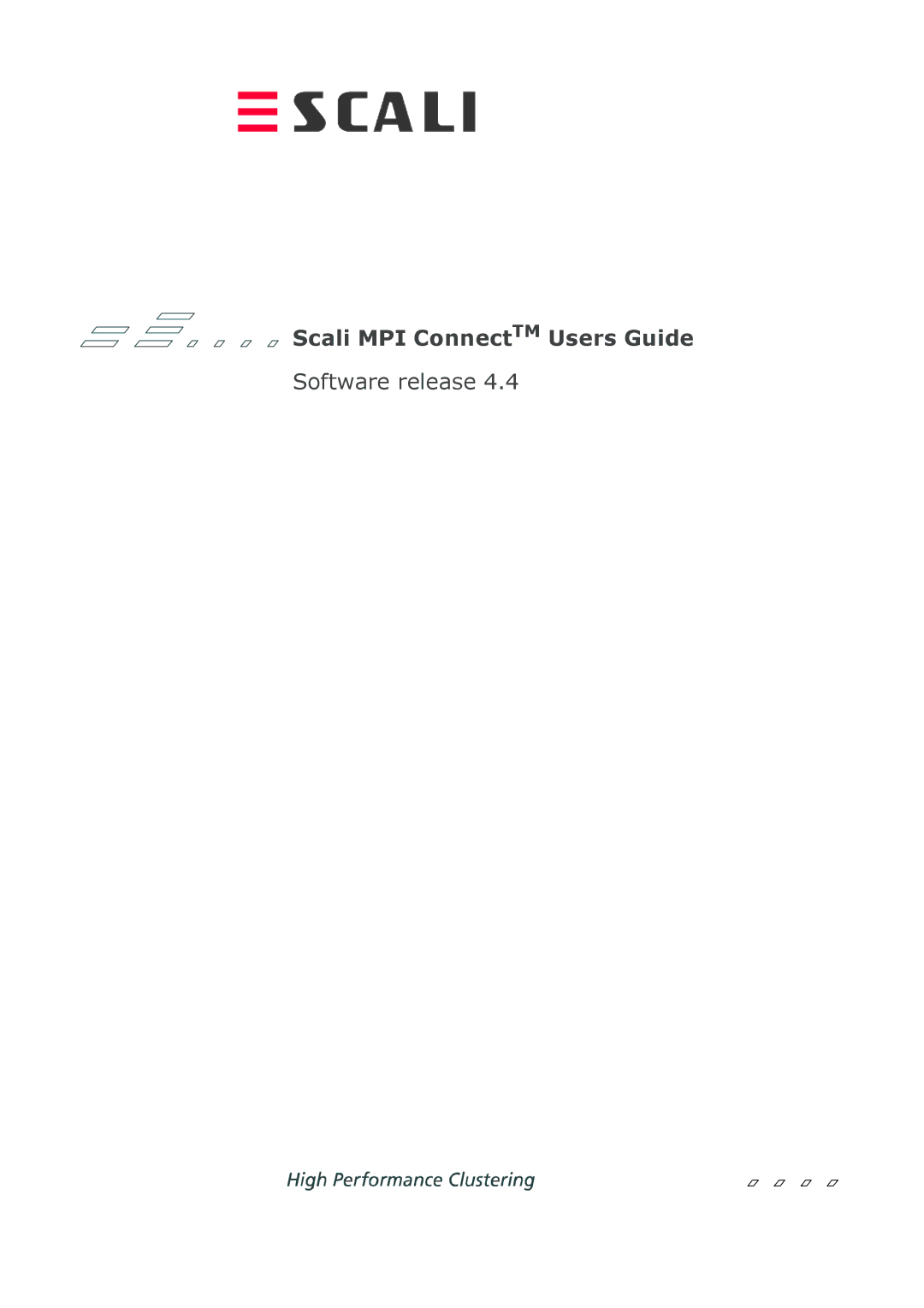 Escali 4.4 manual Scali MPI ConnectTM Users Guide 