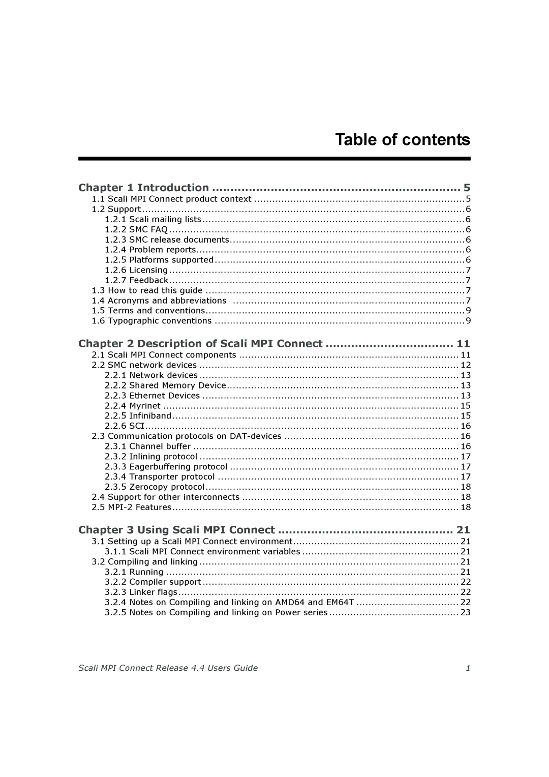 Escali 4.4 manual Table of contents 