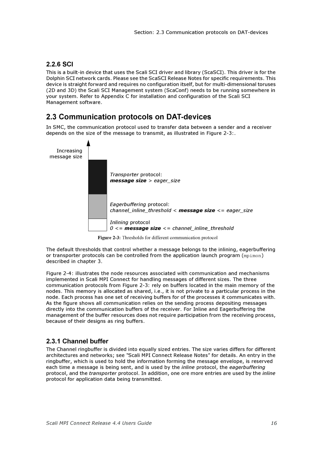 Escali 4.4 manual Communication protocols on DAT-devices, 6 SCI, Channel buffer 