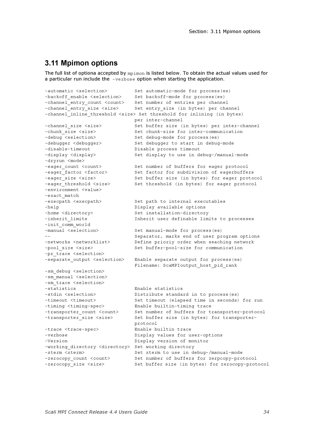 Escali 4.4 manual Mpimon options 