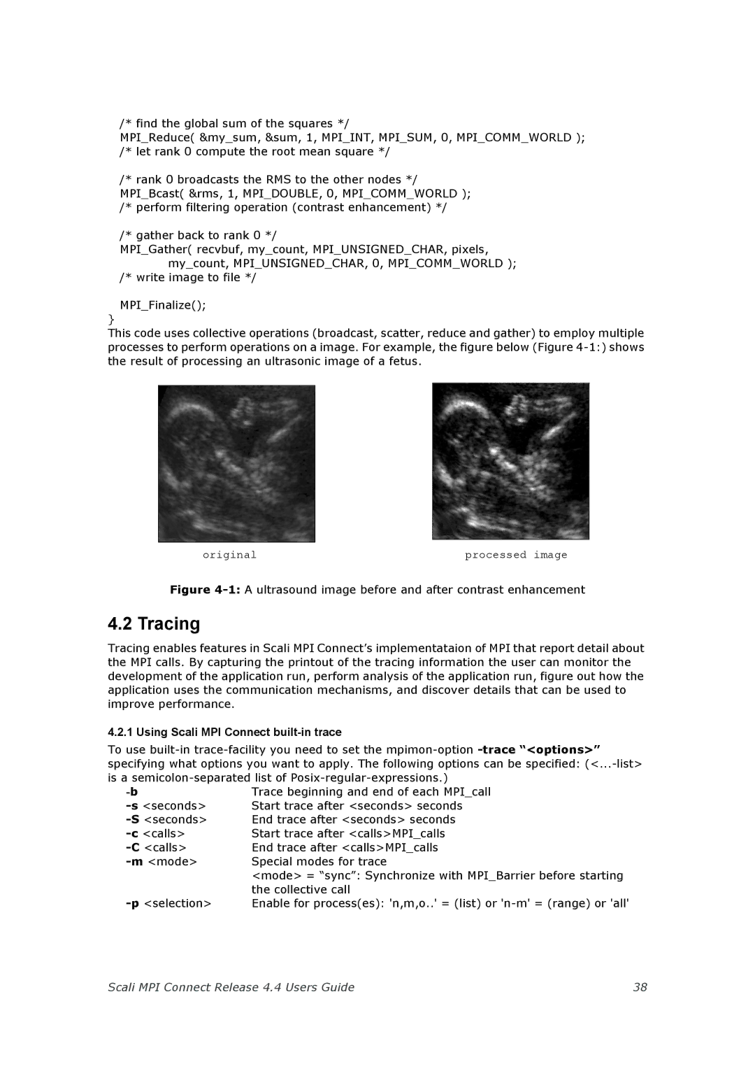 Escali 4.4 manual Tracing, Using Scali MPI Connect built-in trace 