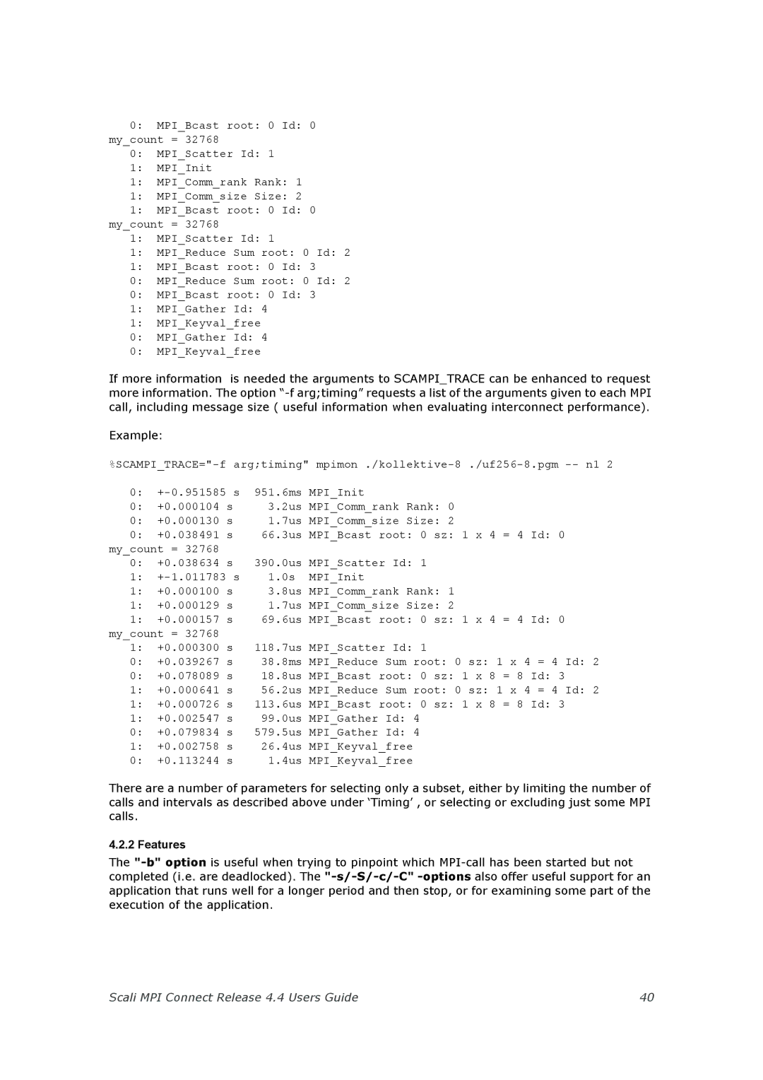 Escali 4.4 manual Example, Features 