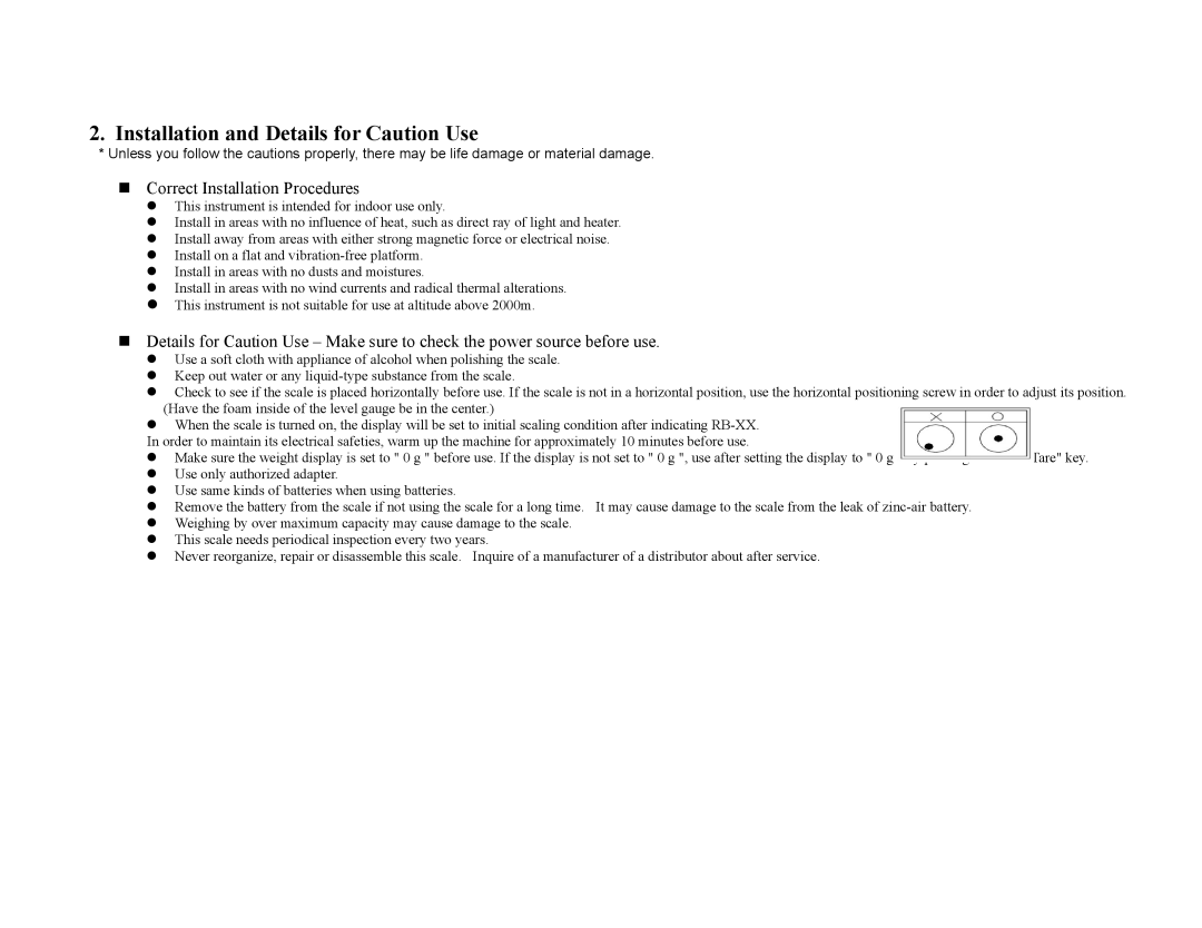 Escali E15CB, E6CB, E3CB, E30CBB manual Installation and Details for Caution Use, „ Correct Installation Procedures 