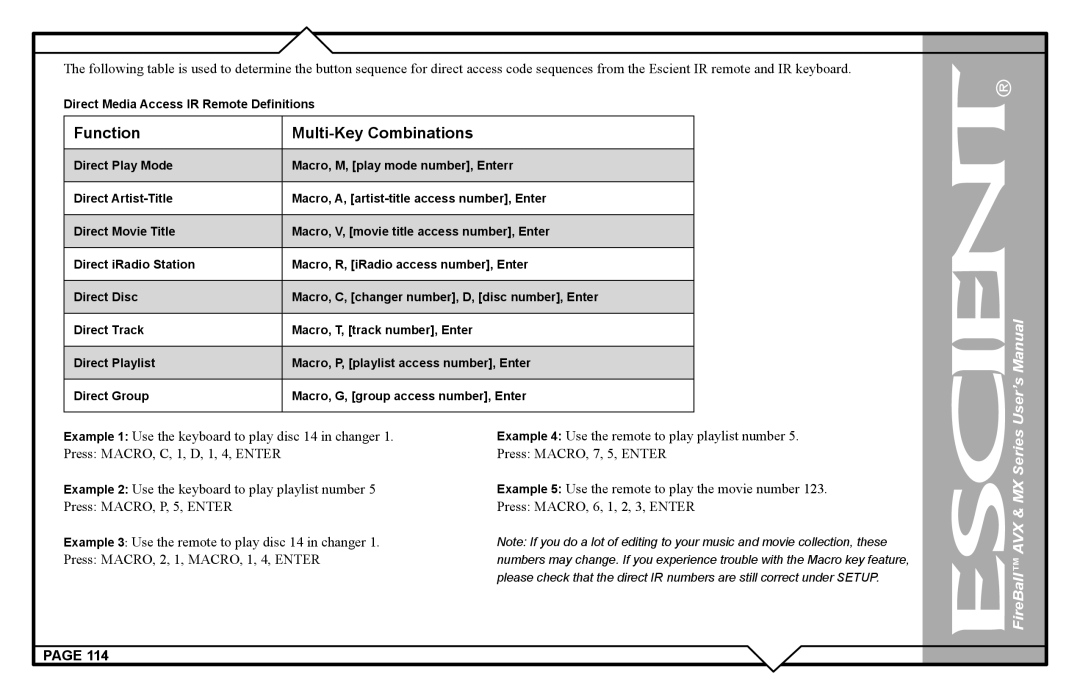 Escient AVX user manual User’s Manual 