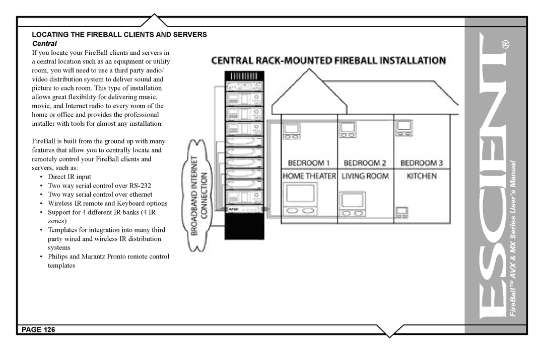 Escient AVX user manual Central 