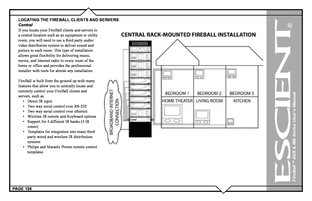 Escient user manual FireBall AVX & MX Series User’s Manual, •Direct IR input 