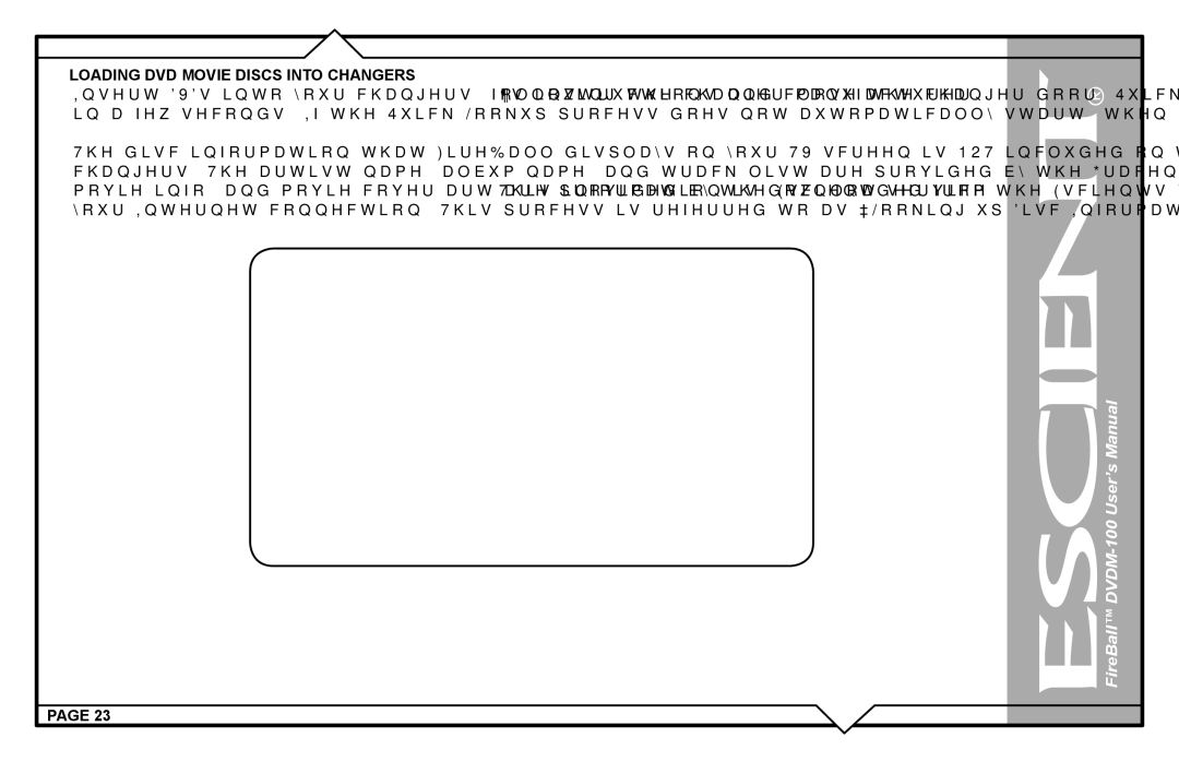 Escient DVDM-100 user manual Loading DVD Movie Discs Into Changers 