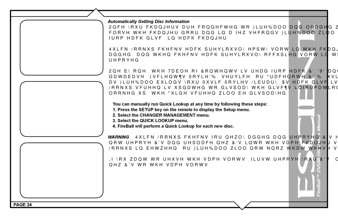 Escient DVDM-100 user manual Automatically Getting Disc Information 