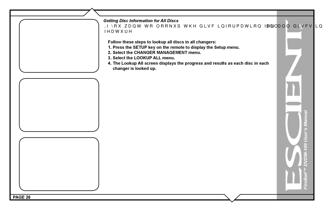 Escient user manual FireBall DVDM-100 User’s Manual 