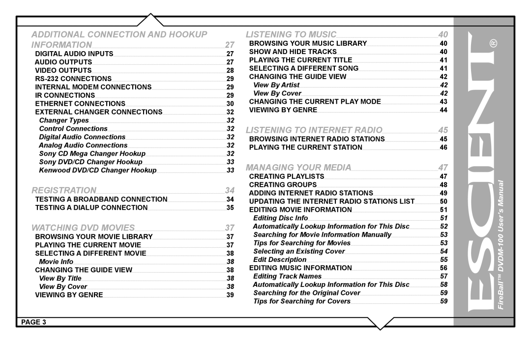 Escient DVDM-100 user manual Movie Info, View By Title View By Cover, View By Artist View By Cover 