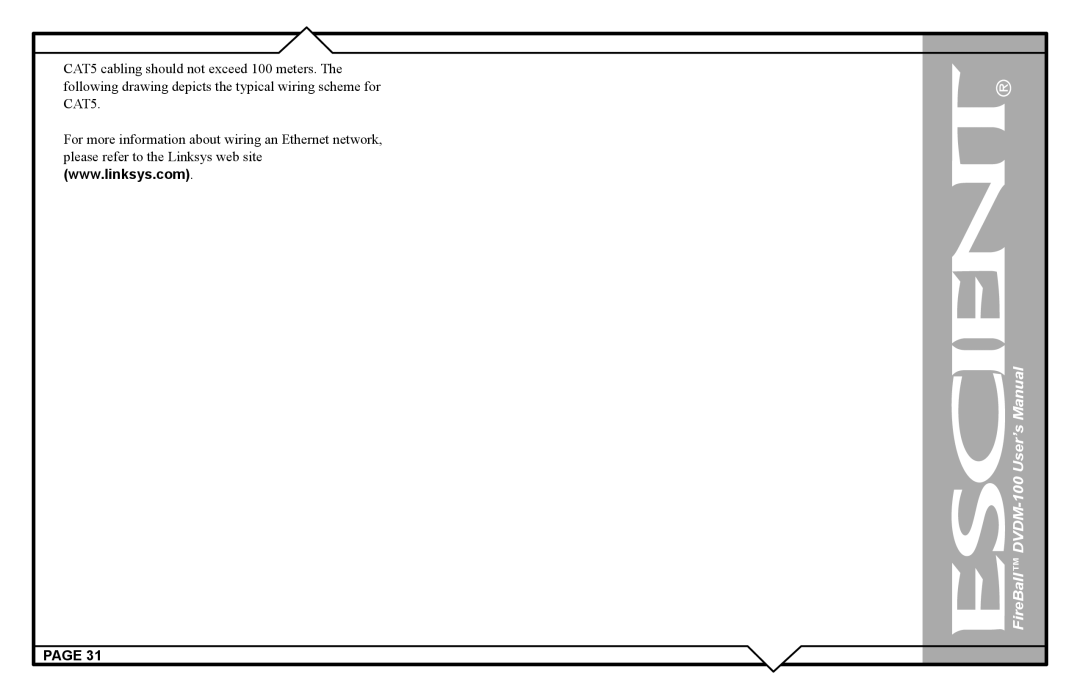 Escient user manual FireBall DVDM-100 User’s Manual 