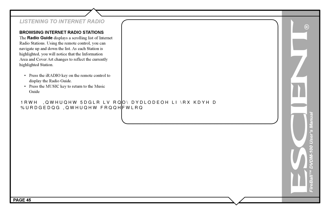 Escient DVDM-100 user manual Broadband Internet connection 