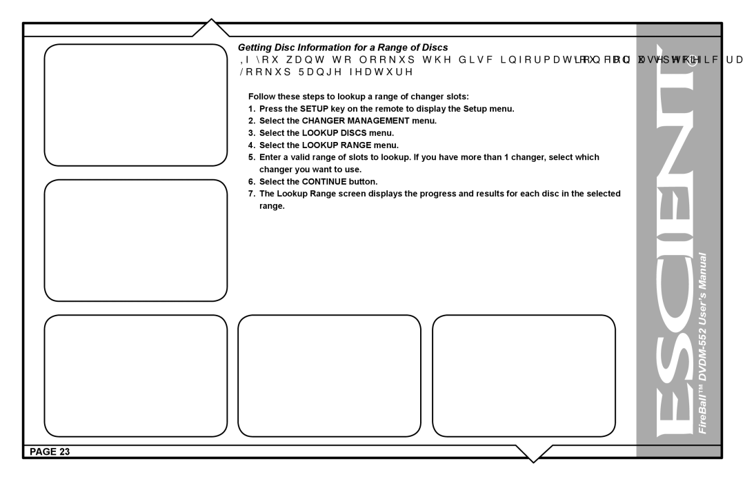 Escient DVDN-552 user manual FireBall DVDM-552 User’s Manual 