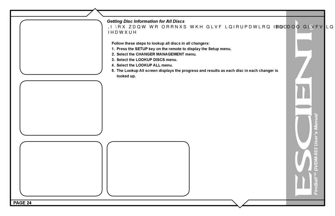 Escient DVDN-552 user manual FireBall DVDM-552 User’s Manual 