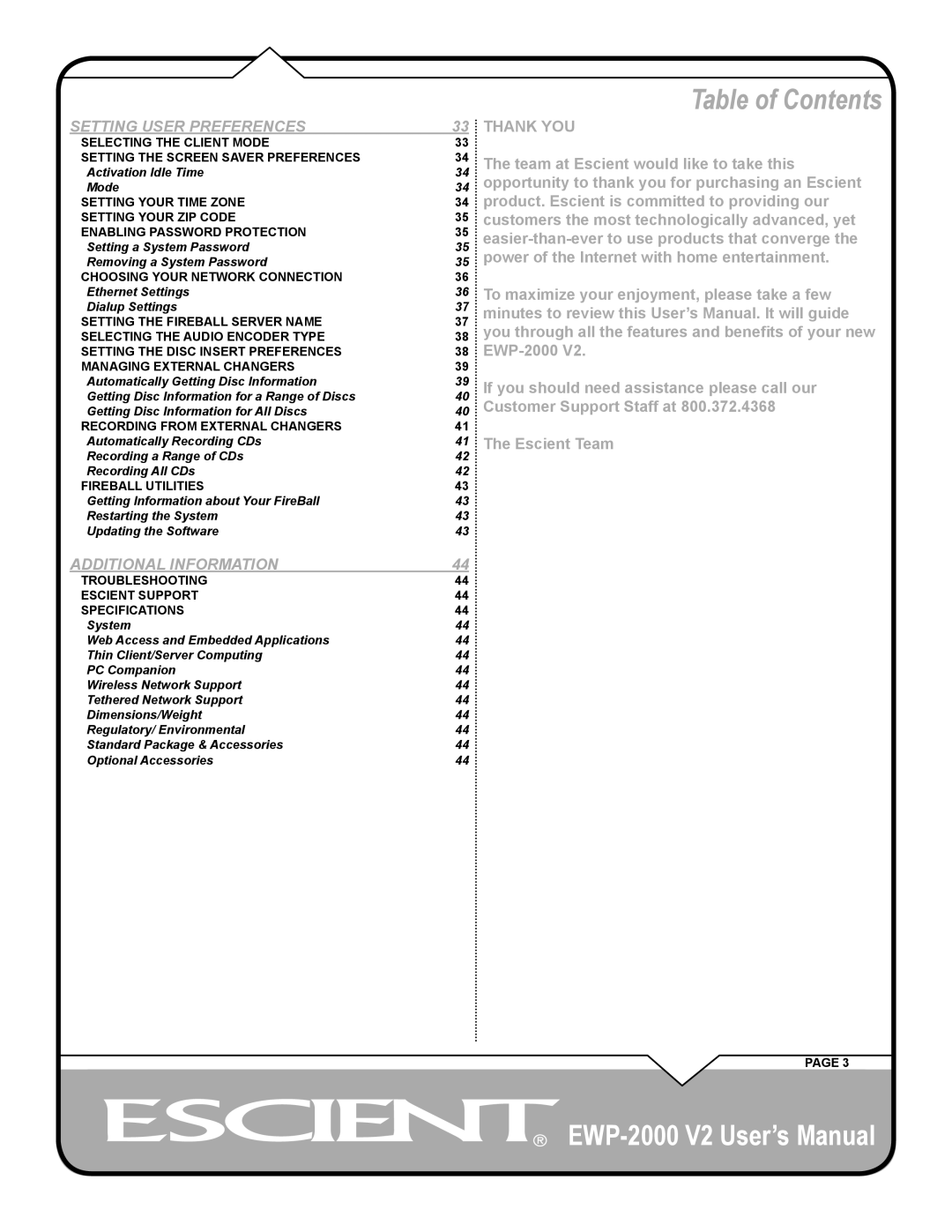 Escient EWP-2000 V2 Mode, Setting a System Password Removing a System Password, Ethernet Settings Dialup Settings 