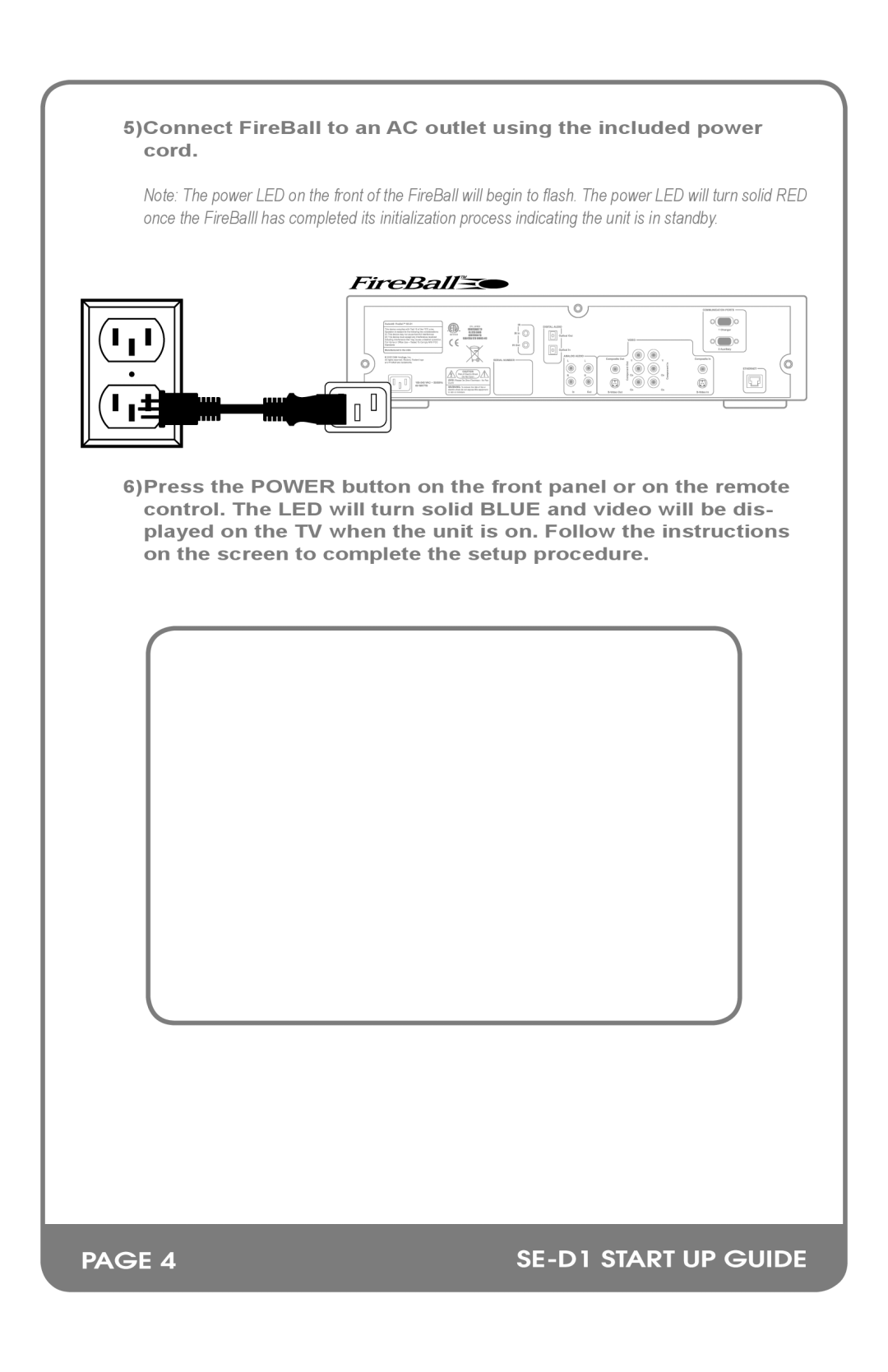 Escient M32002-01A2 manual SE-D1 Start UP Guide 