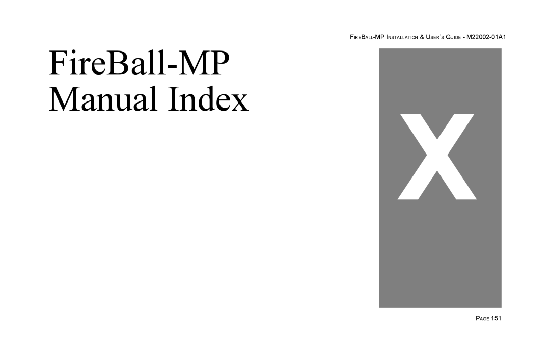 Escient MP-100 manual FireBall-MP Manual Index 