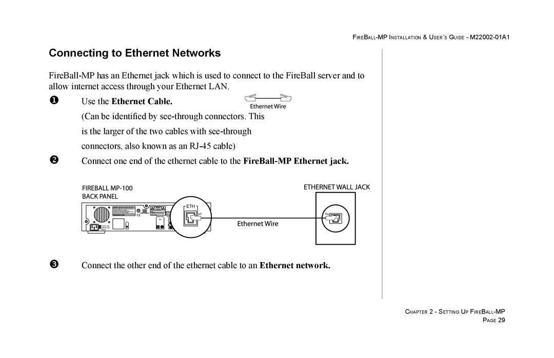 Escient MP-100 manual Connecting to Ethernet Networks 