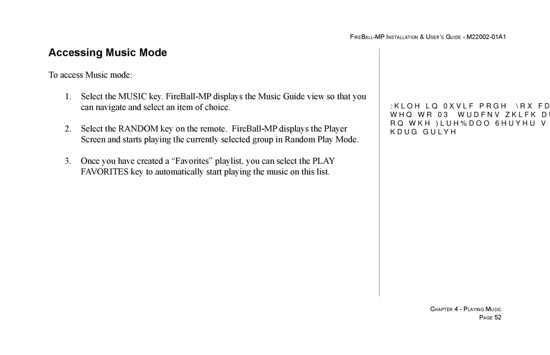 Escient MP-100 manual Accessing Music Mode 