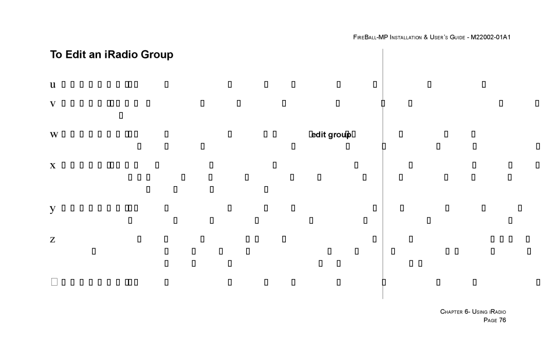 Escient MP-100 manual To Edit an iRadio Group 