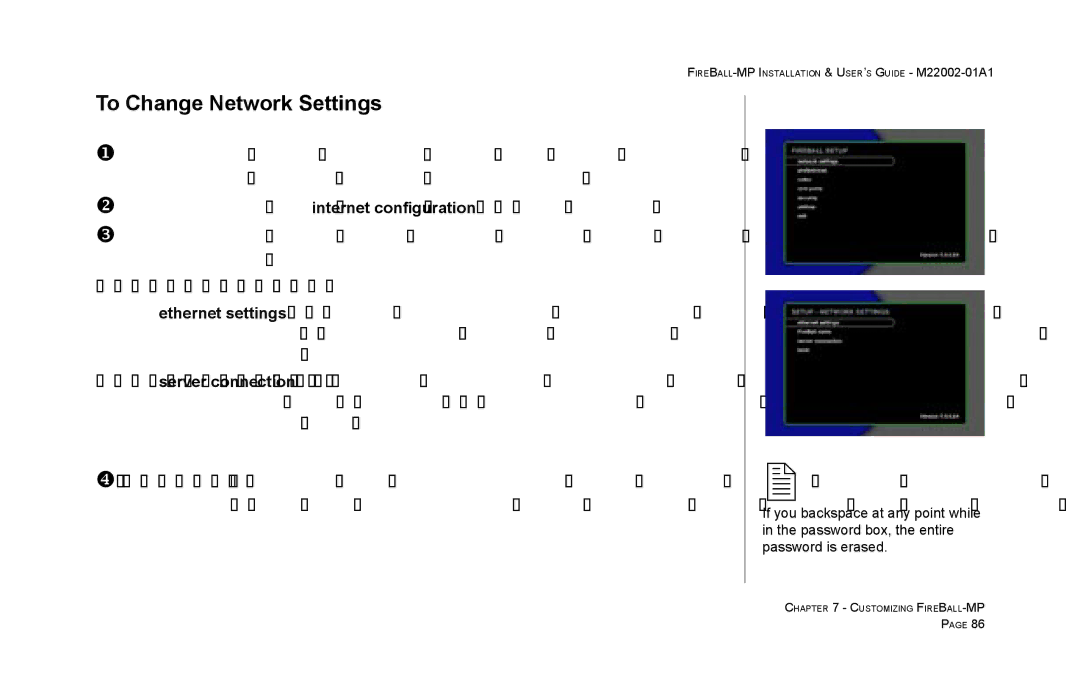 Escient MP-100 manual To Change Network Settings 