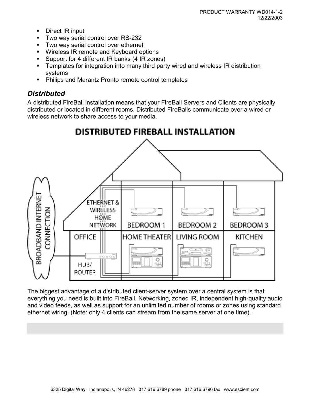 Escient MP-150 manual Distributed 