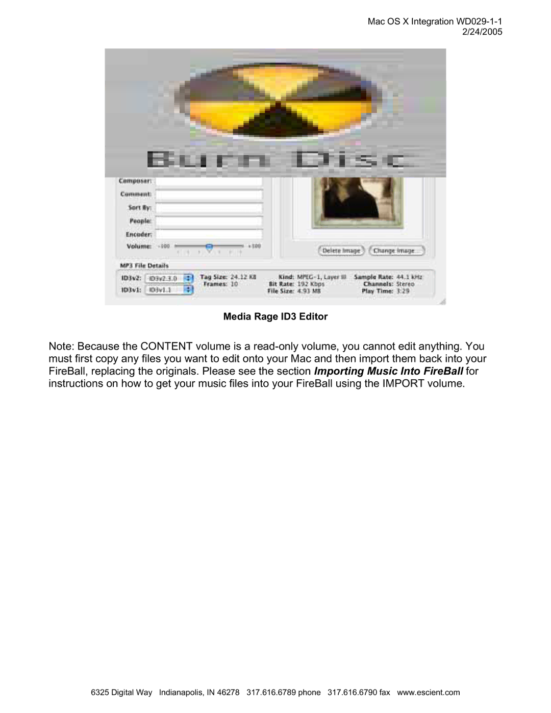 Escient MP-150 manual Media Rage ID3 Editor 