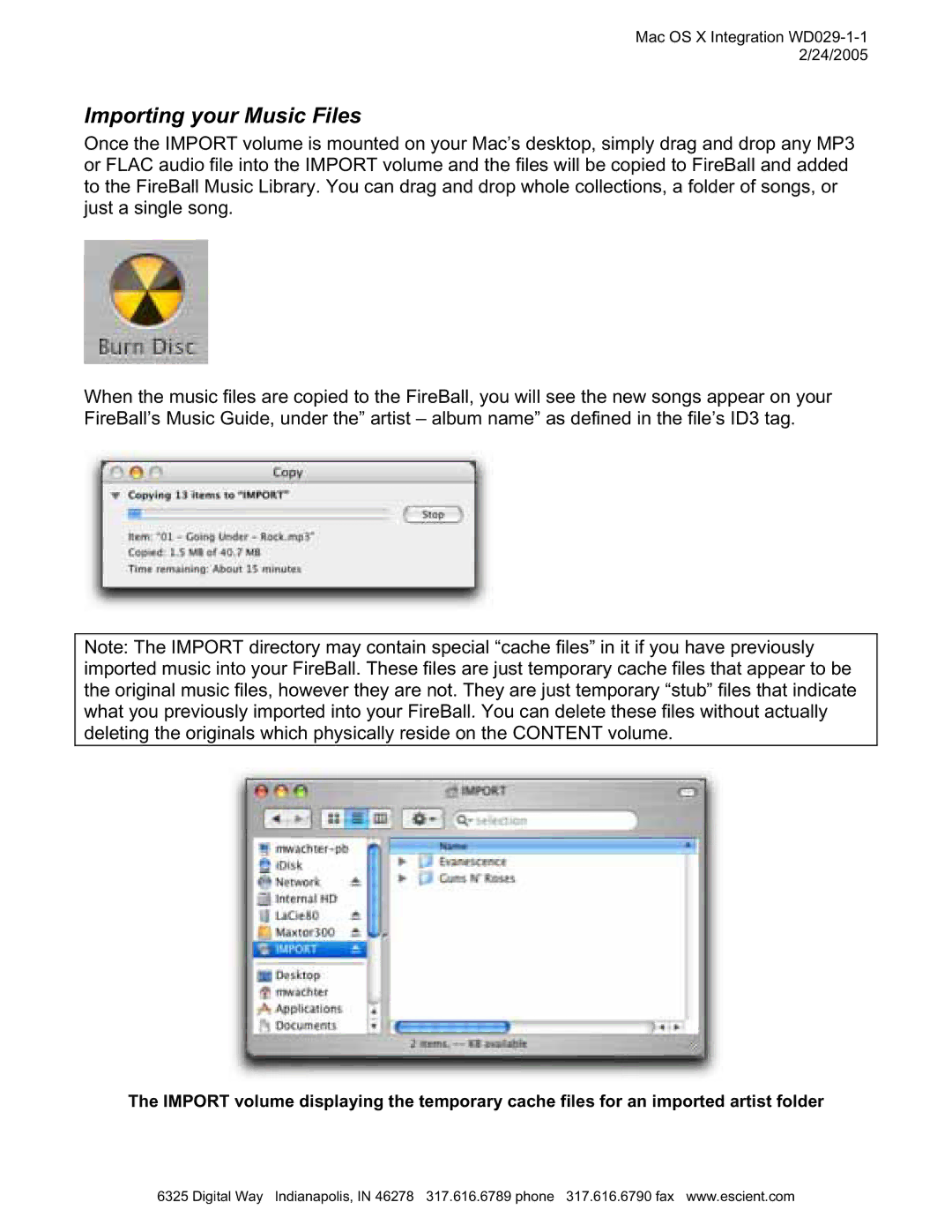 Escient MP-150 manual Importing your Music Files 