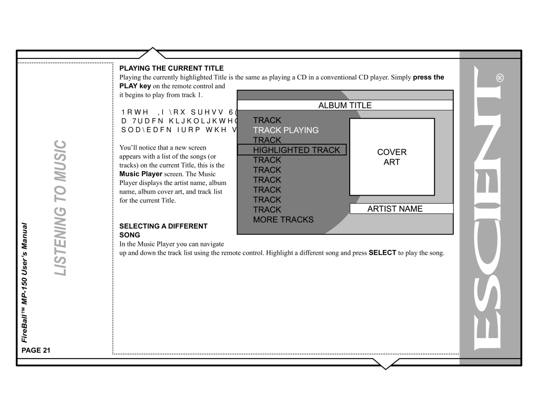 Escient MP-150 manual $,1*7+&855177,7, 1*$,517, 621 