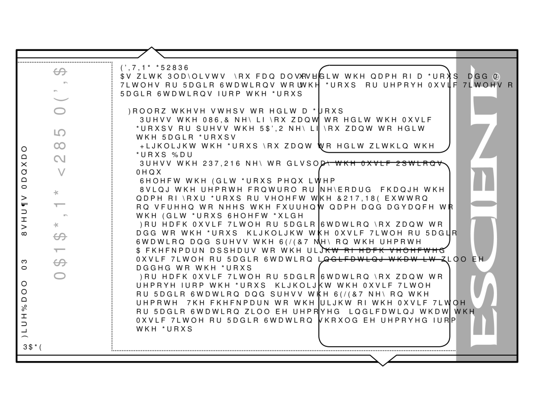 Escient MP-150 manual 5DGLR6WDWLRQVIURPWKH*URXS, RoorzWkhvhVwhsvWrHglwD*Urxs, WKH5DGLR*URXSV, Urxs%Du 