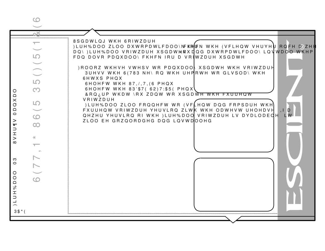 Escient MP-150 manual 8SGDWLQJWKH6RIWZDUH, Vriwzduh, ZlooEhGrzqordghgDqgLqvwdoohg 