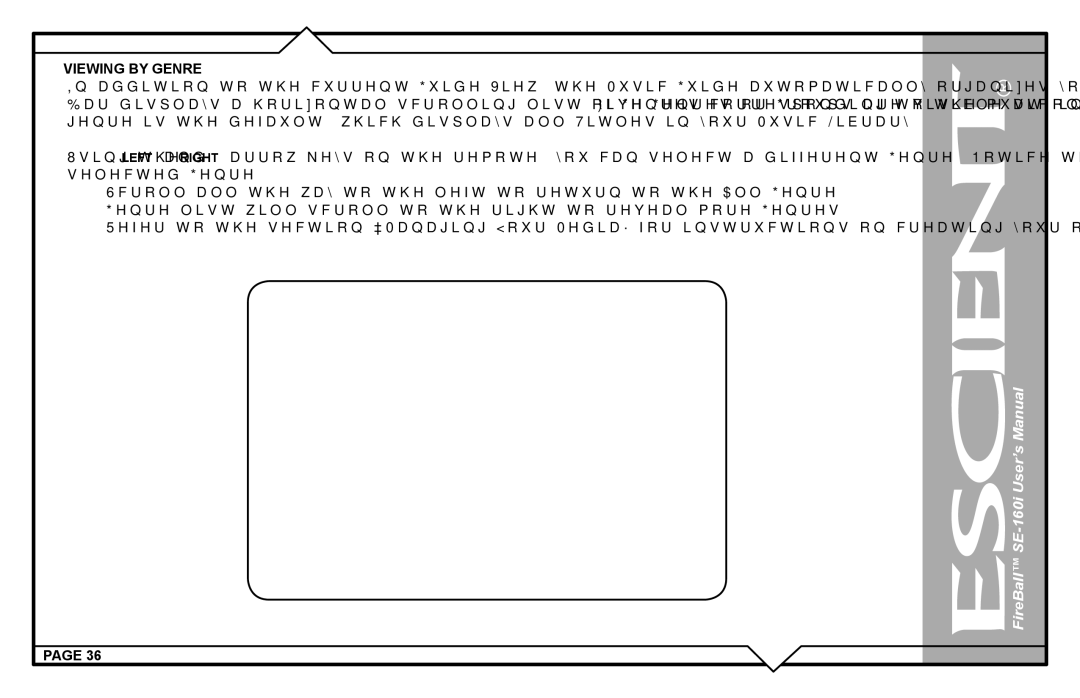 Escient SE-160i user manual Viewing by Genre 