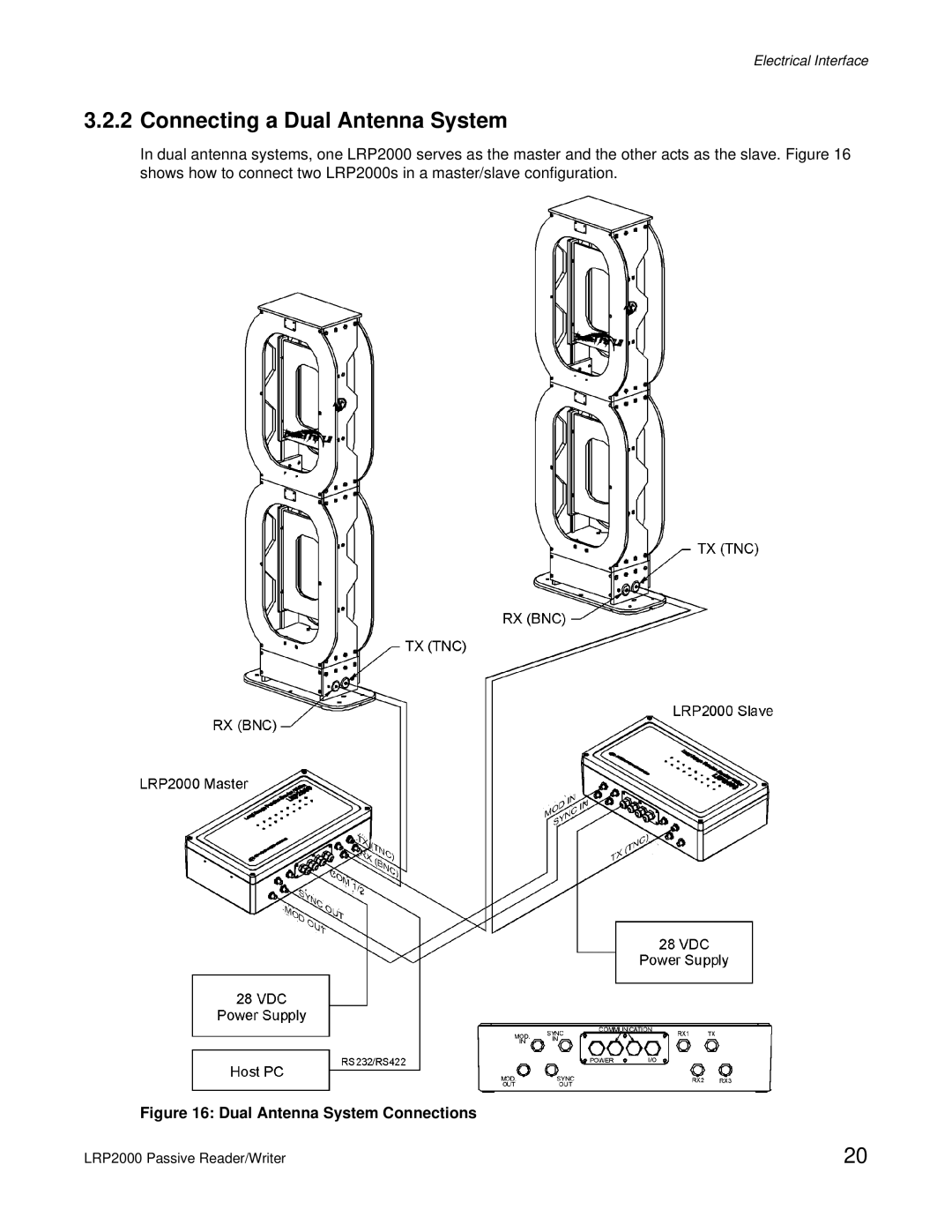 Escort LRP2000 manual Connecting a Dual Antenna System, Dual Antenna System Connections 