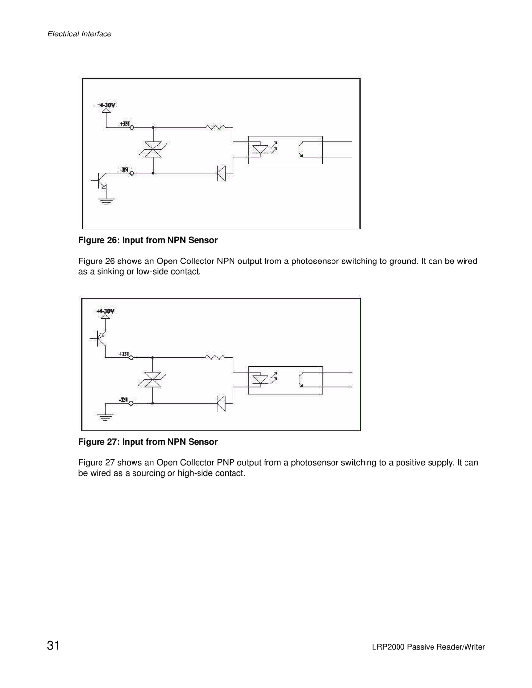 Escort LRP2000 manual Input from NPN Sensor 