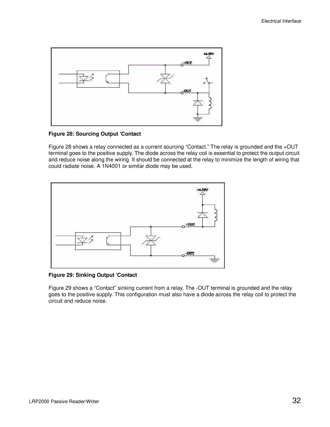 Escort LRP2000 manual Sourcing Output Contact 