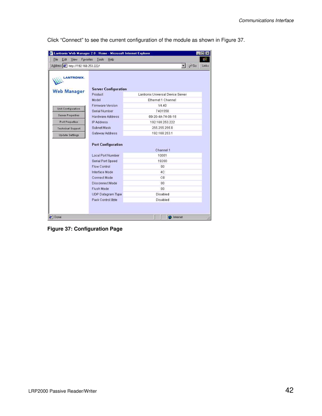 Escort LRP2000 manual Configuration 