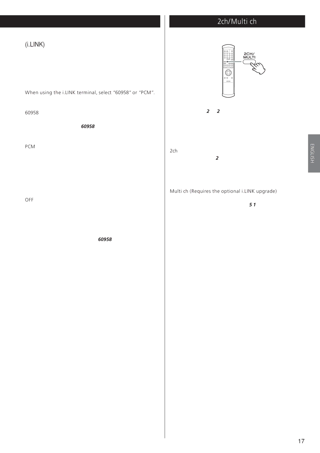 Esoteric X-05 owner manual 2ch/Multi ch, Link, Pcm 