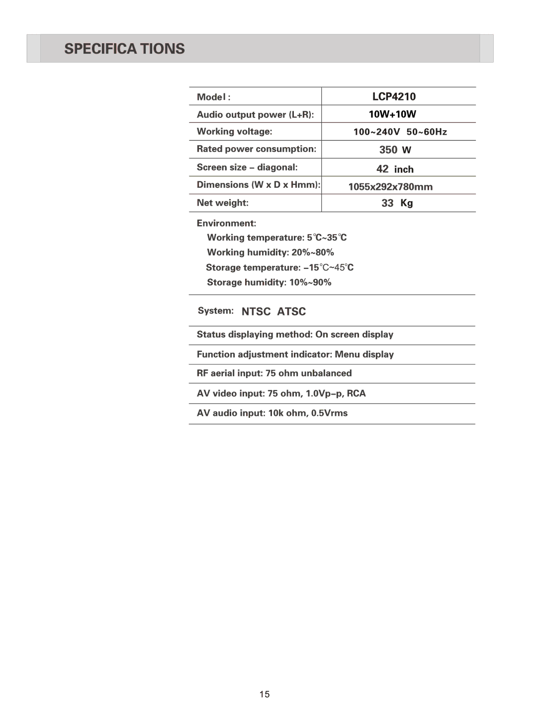 Esselte LCP4210 manual 