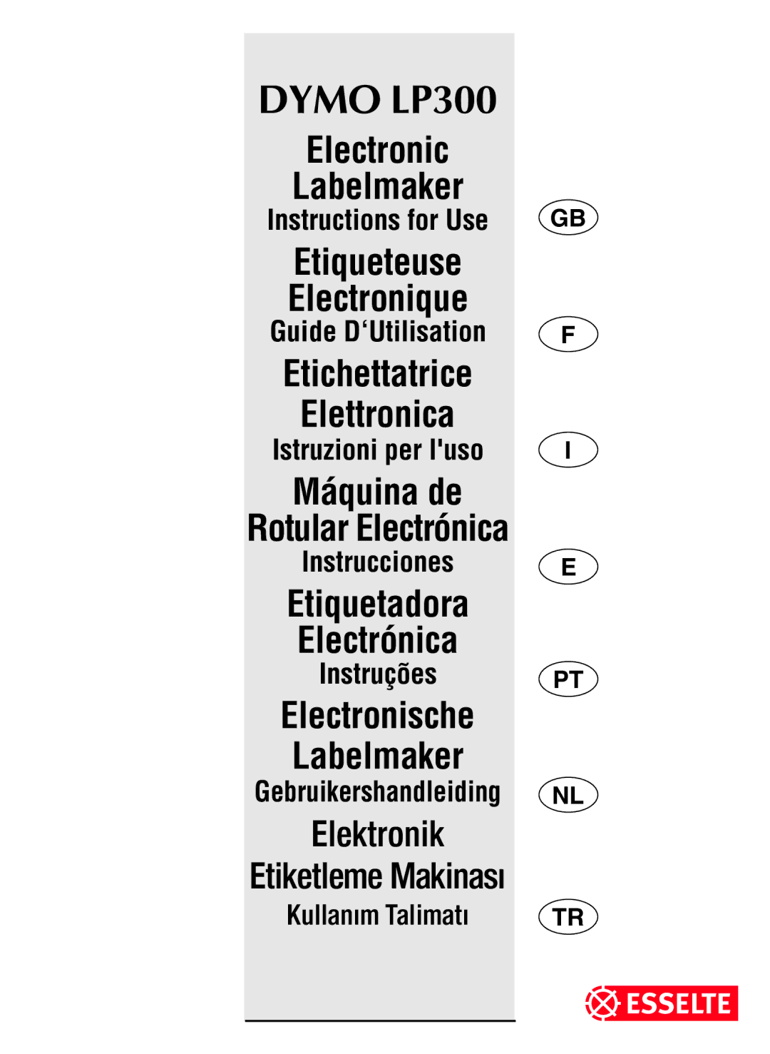 Esselte manual Dymo LP300 