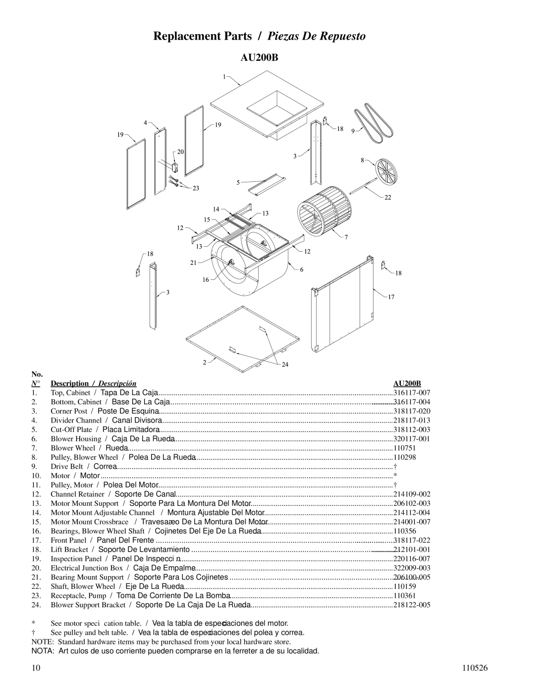 Essick Air AS20012, SAD10012, SAD15012, SAS10012, SAS15012, AD20012, AU20012 installation instructions AU200B 